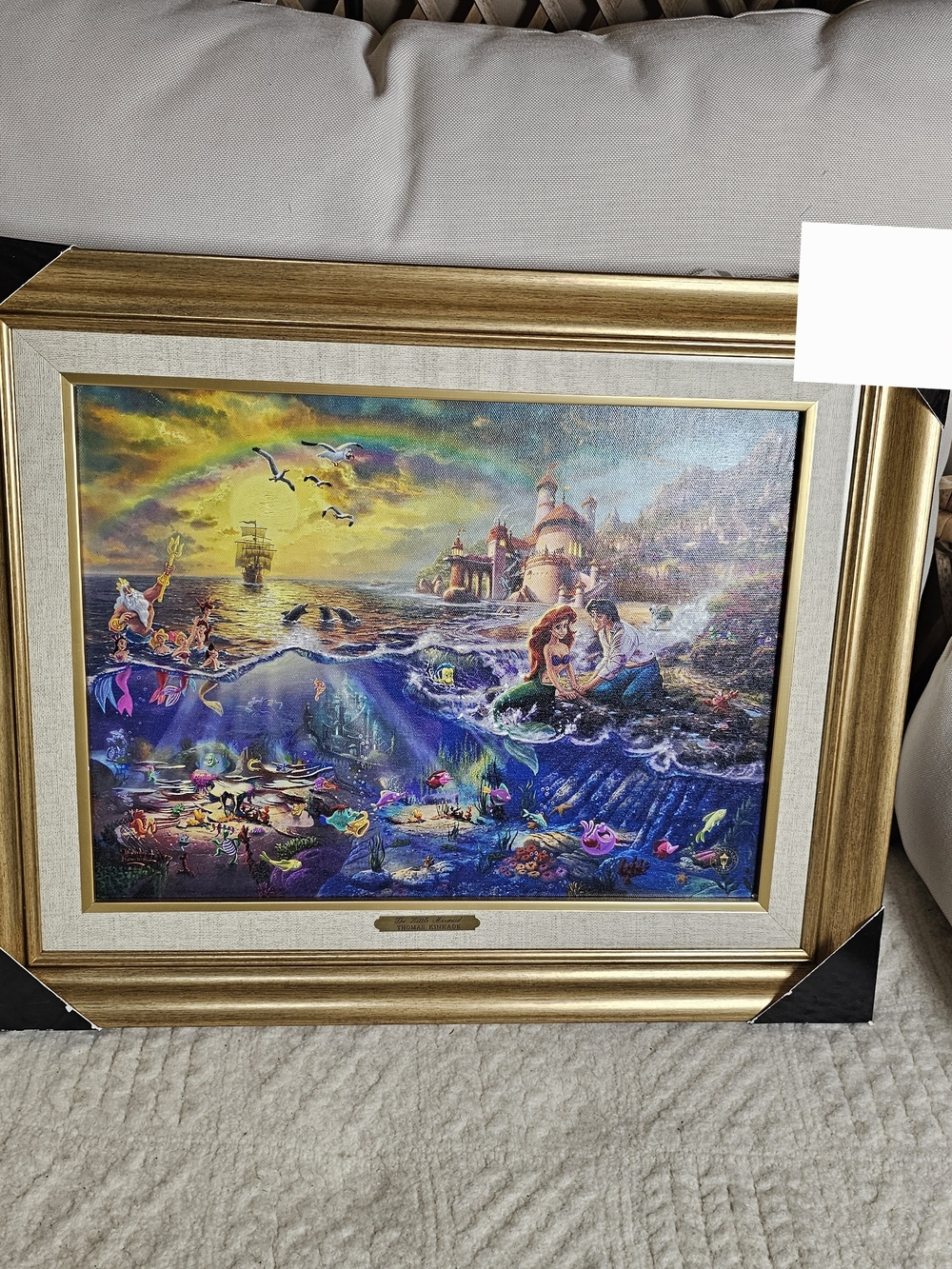 Limited Edition Thomas Kinkade Studios "The Little Mermaid" Wall Art Viral Htf